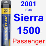 Passenger Wiper Blade for 2001 GMC Sierra 1500 - Assurance