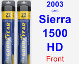 Front Wiper Blade Pack for 2003 GMC Sierra 1500 HD - Assurance