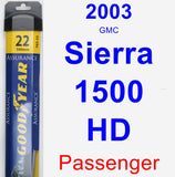 Passenger Wiper Blade for 2003 GMC Sierra 1500 HD - Assurance