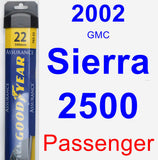 Passenger Wiper Blade for 2002 GMC Sierra 2500 - Assurance