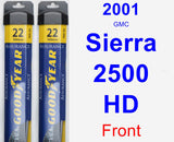 Front Wiper Blade Pack for 2001 GMC Sierra 2500 HD - Assurance