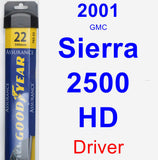 Driver Wiper Blade for 2001 GMC Sierra 2500 HD - Assurance