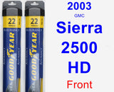 Front Wiper Blade Pack for 2003 GMC Sierra 2500 HD - Assurance