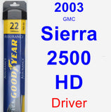 Driver Wiper Blade for 2003 GMC Sierra 2500 HD - Assurance