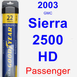 Passenger Wiper Blade for 2003 GMC Sierra 2500 HD - Assurance