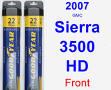 Front Wiper Blade Pack for 2007 GMC Sierra 3500 HD - Assurance