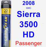 Passenger Wiper Blade for 2008 GMC Sierra 3500 HD - Assurance