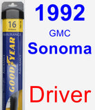 Driver Wiper Blade for 1992 GMC Sonoma - Assurance