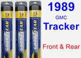 Front & Rear Wiper Blade Pack for 1989 GMC Tracker - Assurance