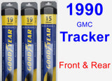 Front & Rear Wiper Blade Pack for 1990 GMC Tracker - Assurance