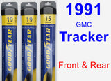 Front & Rear Wiper Blade Pack for 1991 GMC Tracker - Assurance
