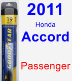 Passenger Wiper Blade for 2011 Honda Accord - Assurance