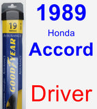 Driver Wiper Blade for 1989 Honda Accord - Assurance