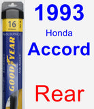 Rear Wiper Blade for 1993 Honda Accord - Assurance