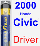 Driver Wiper Blade for 2000 Honda Civic - Assurance