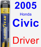 Driver Wiper Blade for 2005 Honda Civic - Assurance