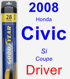 Driver Wiper Blade for 2008 Honda Civic - Assurance