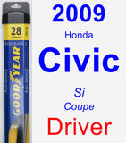 Driver Wiper Blade for 2009 Honda Civic - Assurance