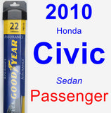 Passenger Wiper Blade for 2010 Honda Civic - Assurance