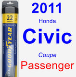 Passenger Wiper Blade for 2011 Honda Civic - Assurance