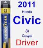 Driver Wiper Blade for 2011 Honda Civic - Assurance