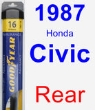 Rear Wiper Blade for 1987 Honda Civic - Assurance