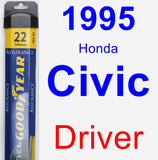 Driver Wiper Blade for 1995 Honda Civic - Assurance