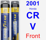 Front Wiper Blade Pack for 2001 Honda CR-V - Assurance