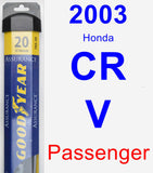 Passenger Wiper Blade for 2003 Honda CR-V - Assurance