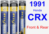 Front & Rear Wiper Blade Pack for 1991 Honda CRX - Assurance