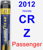 Passenger Wiper Blade for 2012 Honda CR-Z - Assurance