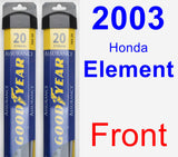 Front Wiper Blade Pack for 2003 Honda Element - Assurance
