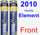 Front Wiper Blade Pack for 2010 Honda Element - Assurance