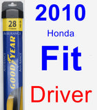 Driver Wiper Blade for 2010 Honda Fit - Assurance