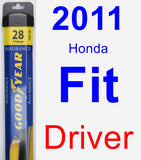 Driver Wiper Blade for 2011 Honda Fit - Assurance