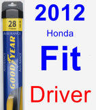 Driver Wiper Blade for 2012 Honda Fit - Assurance