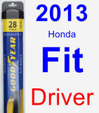 Driver Wiper Blade for 2013 Honda Fit - Assurance