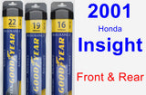 Front & Rear Wiper Blade Pack for 2001 Honda Insight - Assurance