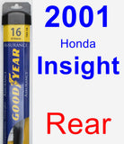 Rear Wiper Blade for 2001 Honda Insight - Assurance