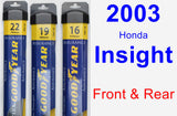 Front & Rear Wiper Blade Pack for 2003 Honda Insight - Assurance