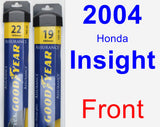 Front Wiper Blade Pack for 2004 Honda Insight - Assurance