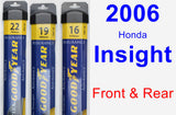 Front & Rear Wiper Blade Pack for 2006 Honda Insight - Assurance