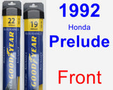 Front Wiper Blade Pack for 1992 Honda Prelude - Assurance