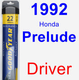 Driver Wiper Blade for 1992 Honda Prelude - Assurance