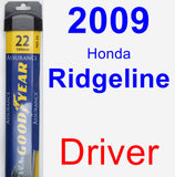 Driver Wiper Blade for 2009 Honda Ridgeline - Assurance