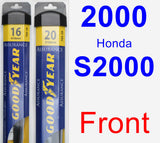 Front Wiper Blade Pack for 2000 Honda S2000 - Assurance