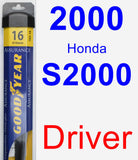 Driver Wiper Blade for 2000 Honda S2000 - Assurance