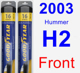 Front Wiper Blade Pack for 2003 Hummer H2 - Assurance