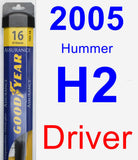 Driver Wiper Blade for 2005 Hummer H2 - Assurance