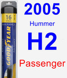 Passenger Wiper Blade for 2005 Hummer H2 - Assurance